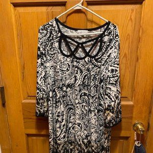 Sandra Darren Dress Black/White Size 18W